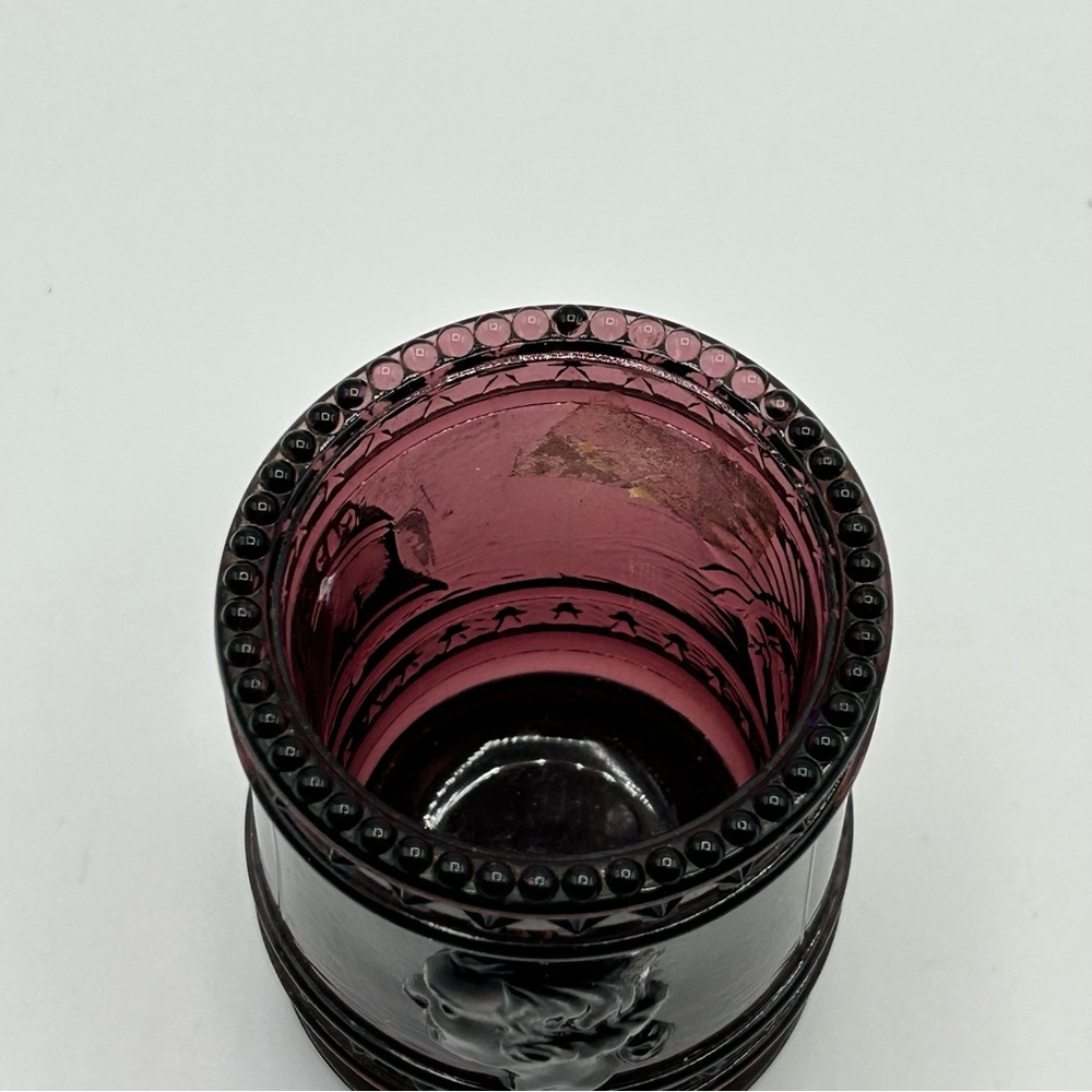 Maude St Clair Plum Carnival 1776 1976 Bicentennial Toothpick Holder - Picture 8 of 11